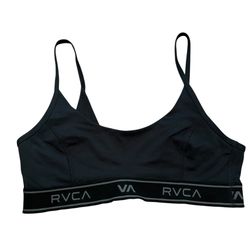 RVCA Women’s Sports Bra, Black, Size Medium