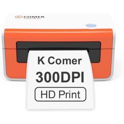 Thermal Label Printer 300DPI, 4x6 Shipping Label Printer for Package, Desktop Label Maker Compatible