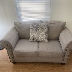 Beige Sofa & Loveseat Set – Ashley Furniture – Great Condition