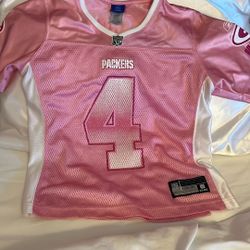 Green Bay Packer Shirt #4 Favre NFL Small Petite