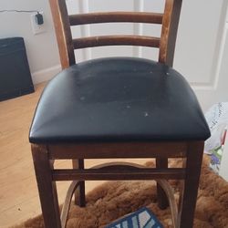 New Tall Chair Wood And Naugahyde Txt (contact info removed) Sunnyvale Home