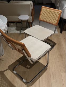 Cane Back Accent Chairs (Set of 2)