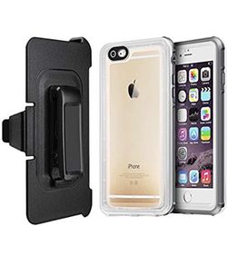 EONFINE iPhone 7/8 Waterproof Case, iPhone 7/8 Clear Protective Case IP68 with Touch ID Belt Clip Ultra Slim Shockproof Case for iPhone 7/8 4.7 inch(