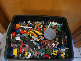 3 bins of Legos with 14 Instruction Booklets NO Characters,  there are some pieces though -$60 FIRM