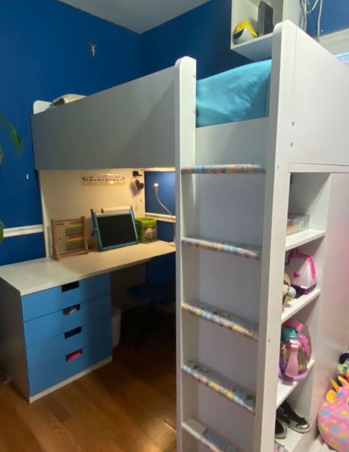 Kids Loft Bed With Closet And Desk