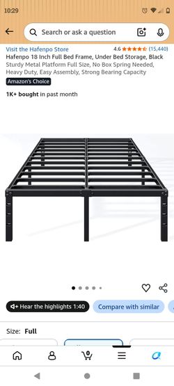 Full bed frame