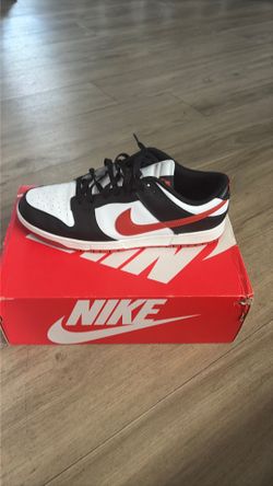 nike dunks red and white and size 13