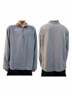 Eddie Bauer grey quarter zip fleece