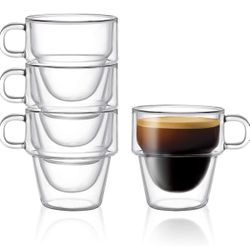 Double Wall Glass Cups 11.5 OZ (345mm)Set Of 4 4 sets