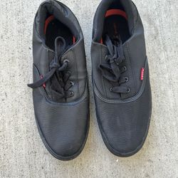 LEVI'S Men's Ethan C Perf Wx Ul Nb Black Mono Chrome Sneakers Size 9.5 M