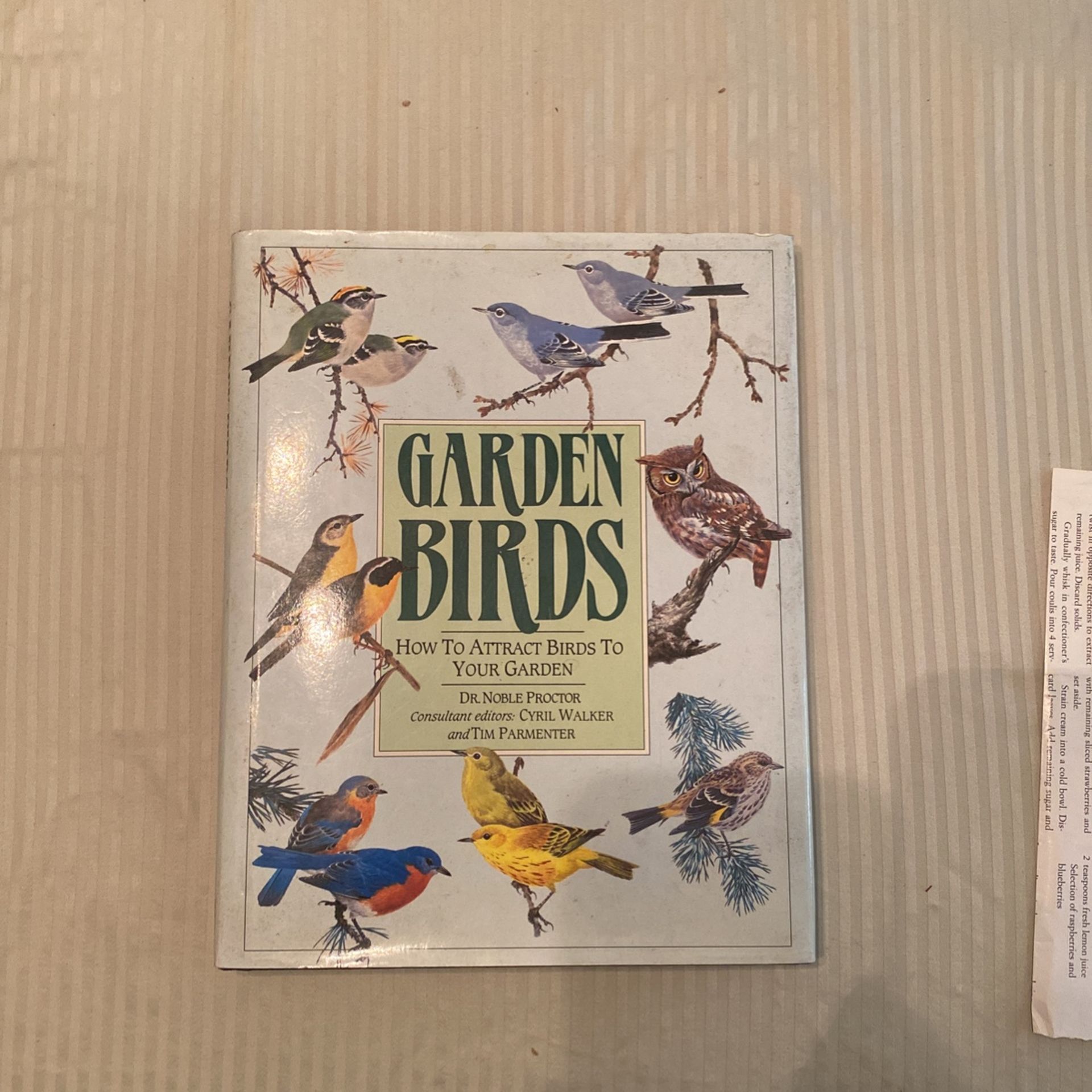Garden Birds Book. Hard Backed