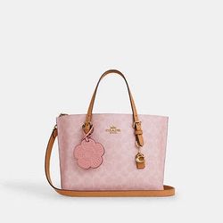 Coach Mollie Tote Bag 25 In Signature Canvas With Charms Cer24