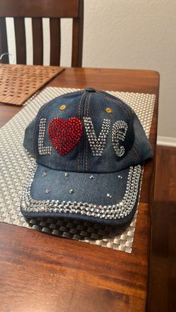 Rhinestone Denim Baseball cap