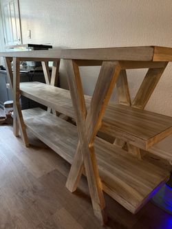 Solid Wood Farmhouse Console Table