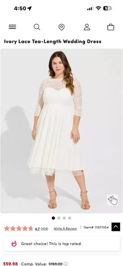 Wedding Dress Size 12 Midi Illusion AND I WILL NOT REPLY TO. IS IT AVAILABLE IF THE POST IS UP THEN IT IS AVAILABLE.!
