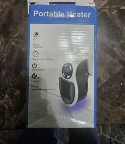 Mini 8” Ceramic 500W Portable Plug-In Wall Space Heater for Indoor Use 