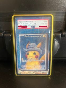 Pokémon x Van Gogh Pikachu Grey Felt Hat PSA 10