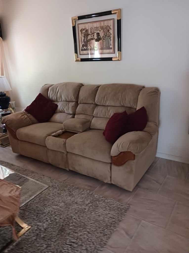 Recliner Sofa Couch And Easy Chair Set See Pics