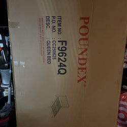 Queen Bed Frame Upholstered Platform Bed with Wing Side/Wooden Slat Support/Tufted Headboard