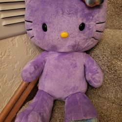 Build A Bear Hello Kitty Plush Love Purple Sanrio 18" Stuffed Animal 