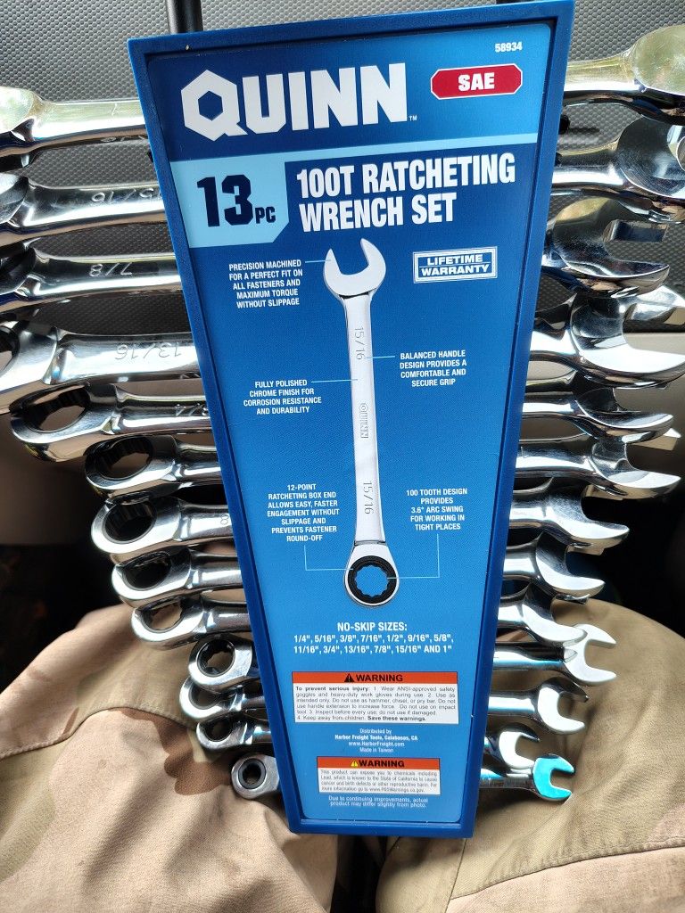 Quinn Ratcheting Wrench Set-13pc