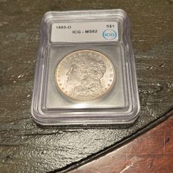 1885-O Morgan Silver Dollar Graded MS62! Toner