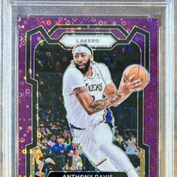 2023 Panini Prizm #94 Anthony Davis RARE PURPLE FAST BREAK PRIZM PARALLEL #’d /75 GRADED PSA 10 GEM MINT💎🔥
