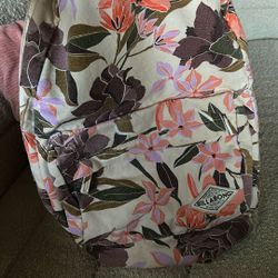 Billabong Floral Cotton Canvas Backpack