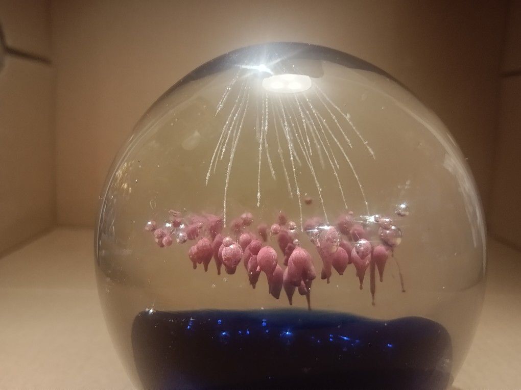 Vintage Murano Blue Glass Paperweight