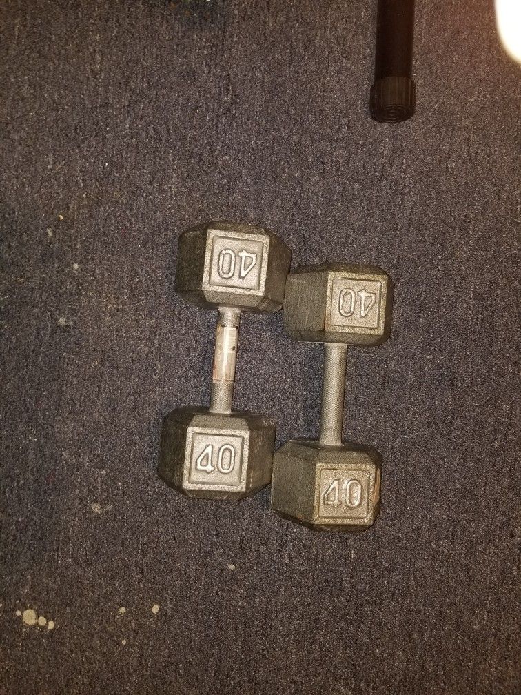 Pair of 40lb dumbells $40.00