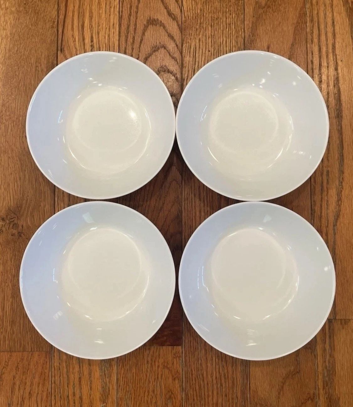 CRATE & BARREL Cereal Bowl Dish White Porcelain Set Lot Of 4