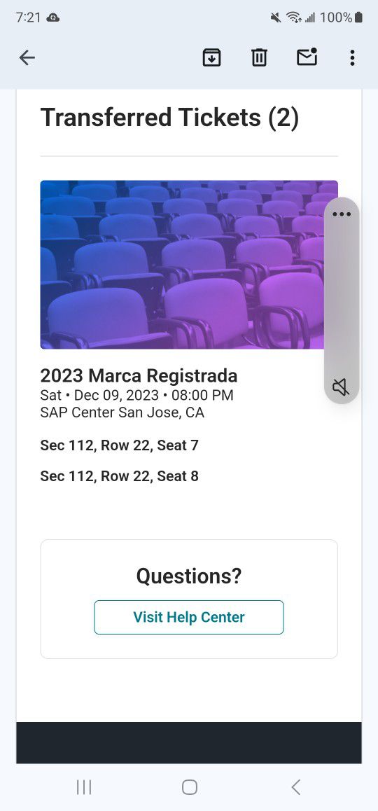 2 Tickets Marca Registrada Saturday