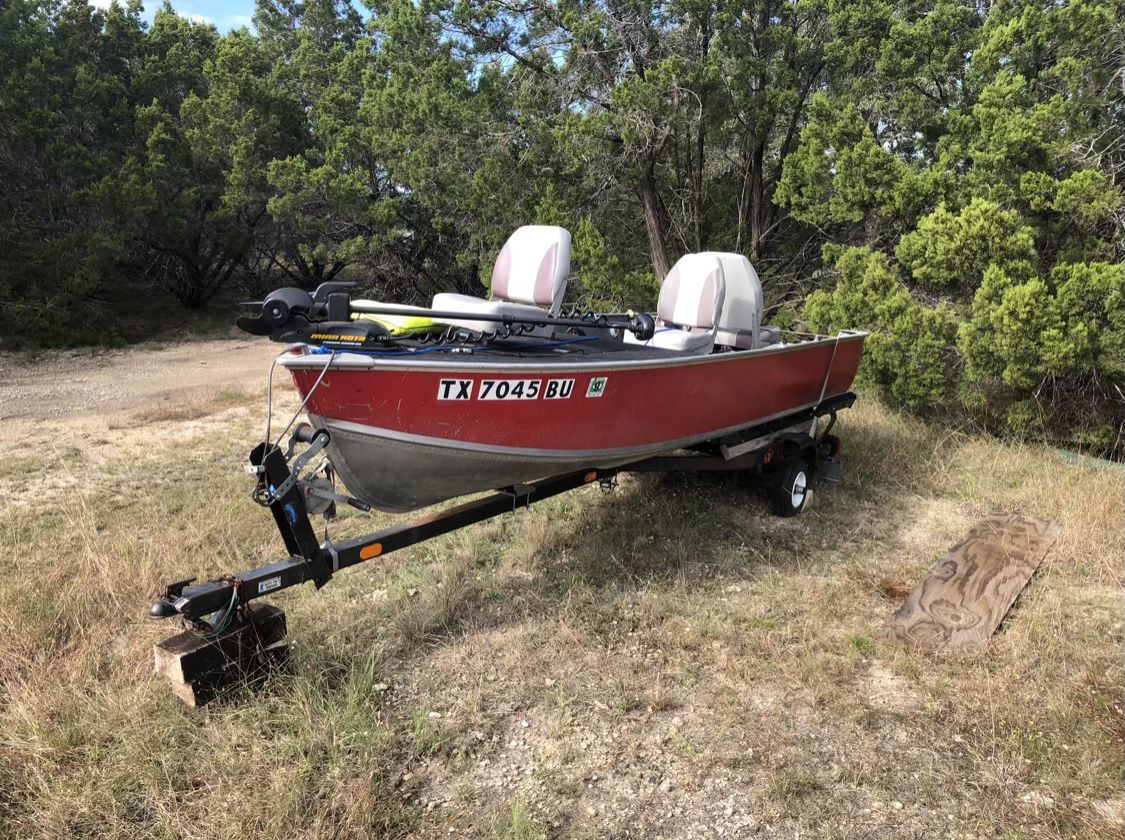  1979 Lund 16’ With Merc 20 & Brand New trolling motor