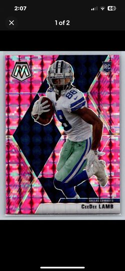 2020 Ceedee Lamb Pink Mosaic ROOKIE Cowboys Football