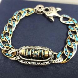 Turquoise Nine Eyes Bracelet 18 Cm