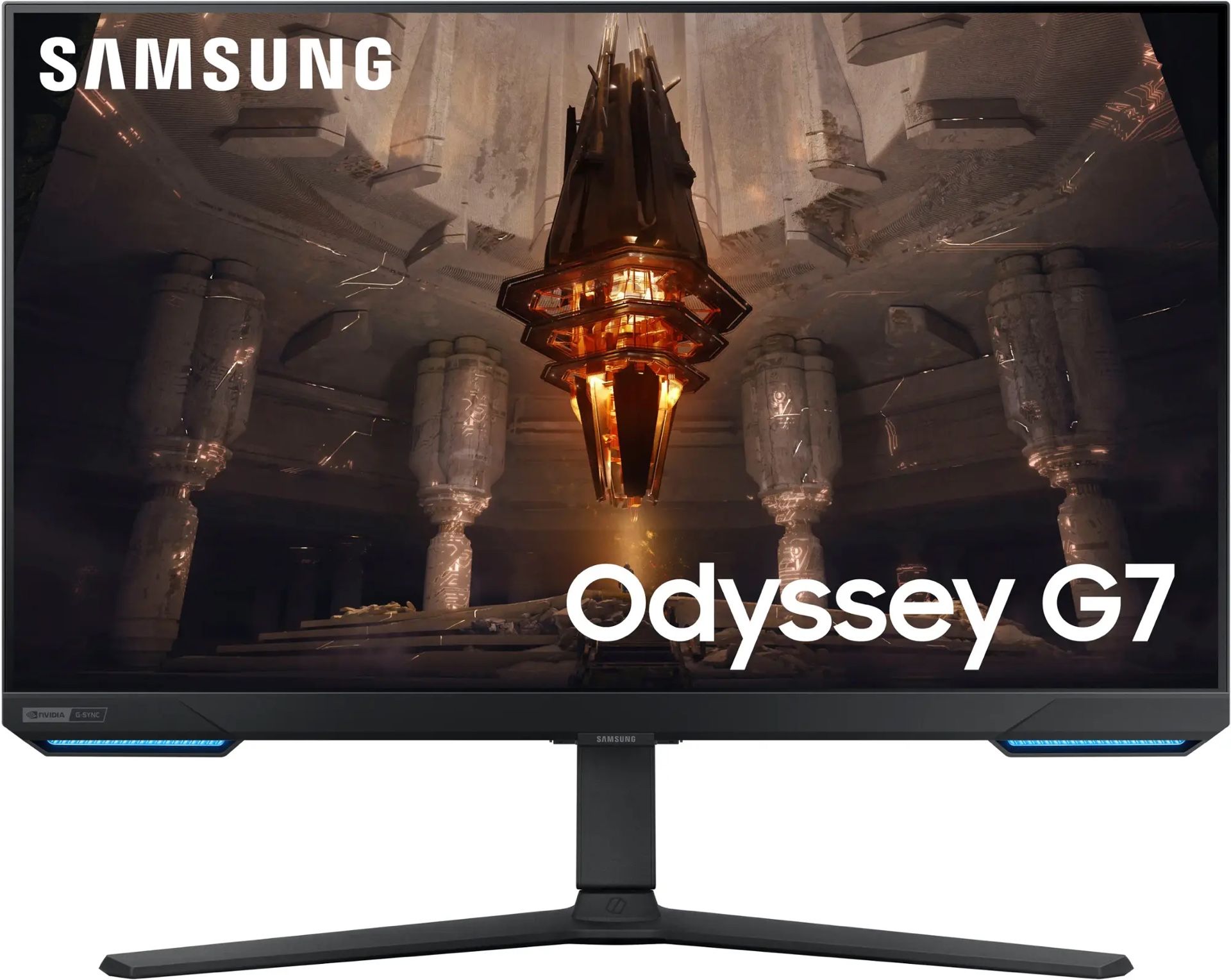 Samsung Odyssey G7 28” 4K UHD IPS Gaming Monitor & Smart TV 144Hz 1ms Speakers Wifi Mic - New