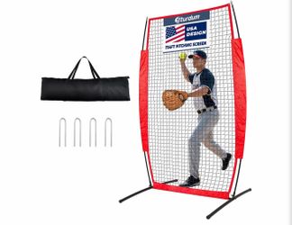 Brand new in the box-  Baseball Pitching Screen, Quick Setup Pitching Net for Pitchers Protection, Portable Baseball I Screen for Fields Batting Cages