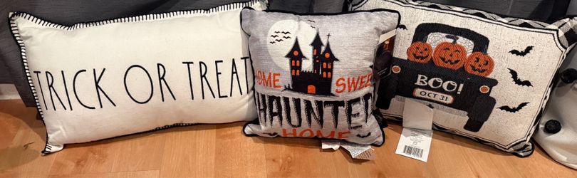 Lot of 3 New Small 🎃 Throw Pillows all for $12!