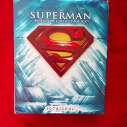 THE SUPERMAN MOTION PICTURE ANTHOLOGY  BLUE RAY  8 DISK BOX SET IN GOOD CONDITION. 1(contact info removed)