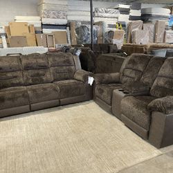 New Manual Recliner Sofa And Loveseat 🚚 We can deliver 🚚
