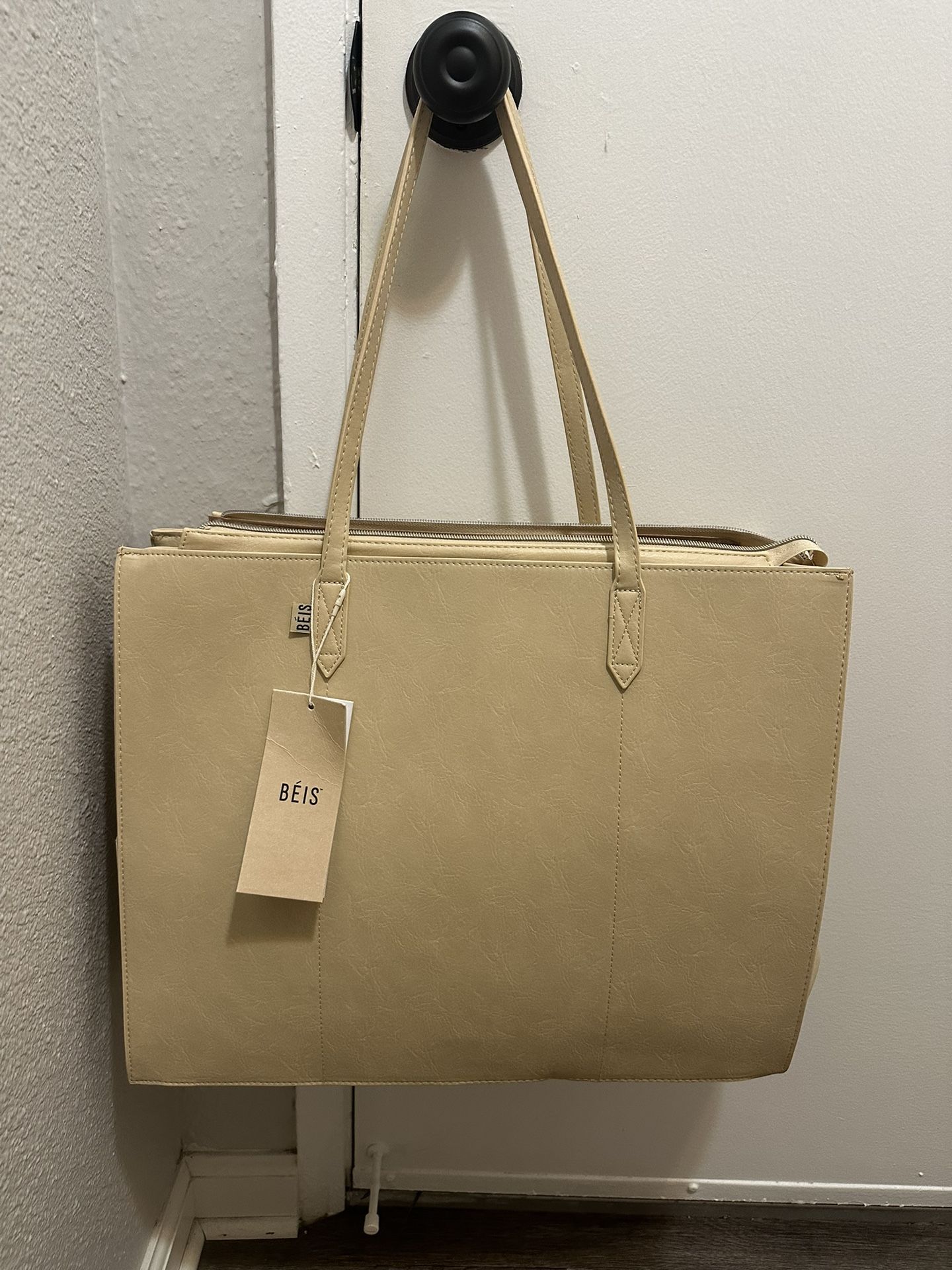 Cream Beis Work Tote