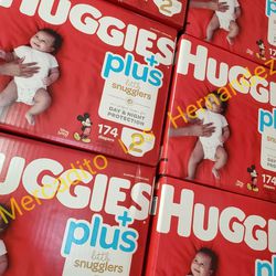 Huggies Little Snugglers Size 2 Diapers Nuevos en Caja / 174pcs Firm Price / Pickup Only