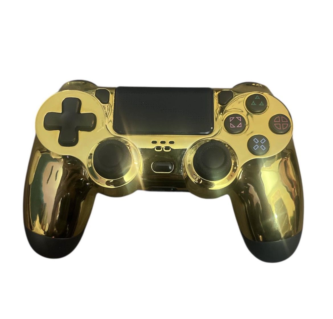 Chrome gold face Custom UN-MODDED Controller for PS4 Exclusive Unique Design