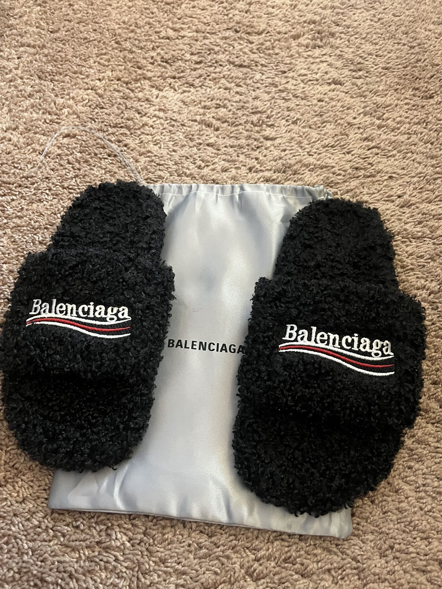 Balenciaga Fur Slides