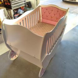 Used Custom Built Baby Crib With Mattress 