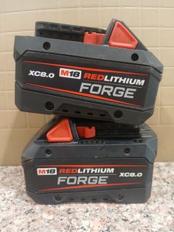 Milwaukee M18 RedLithium Forge XC8.0 Batteries $100 EACH