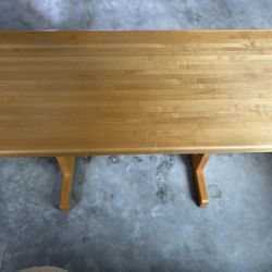 Light-Colored Wooden Table