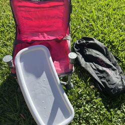 Bright Starts Pop 'N Sit Portable Booster, Indoor/Outdoor Use, Floor Seat with Feeding Tray, Pink, 6 Mos - 3 Yrs