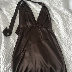 Satin Halter Dress