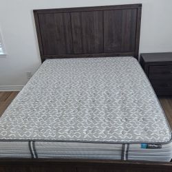 Queen Size Bed,Dresser, Night Stand Mirror. Mattress Included 
